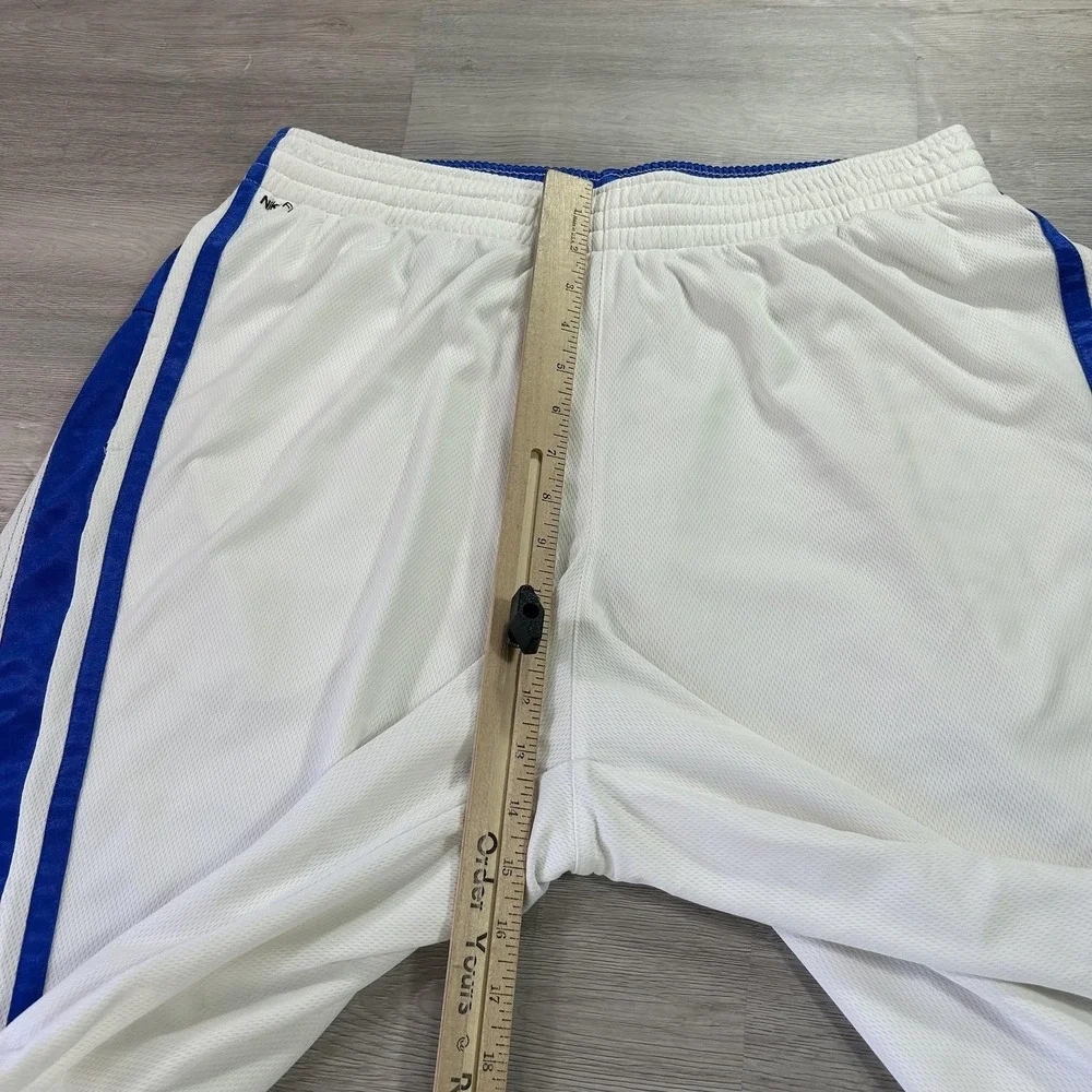 VTG Duke Blue Devils‎ Shorts Mens XL White NCAA Basketball NikeFIT Dry Authentic